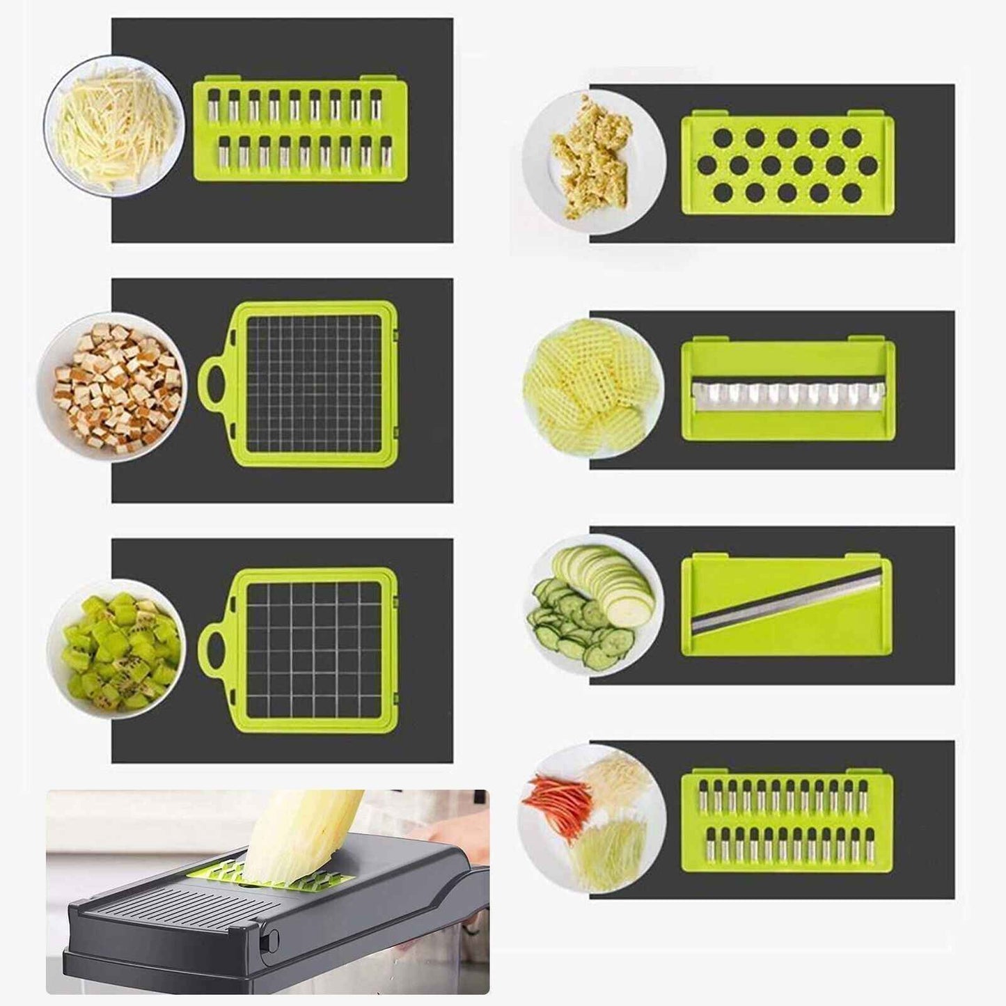 Vegetable Chopper 16 In 1 , Salad Fruit Vegetable Food Chopper Slicer Peeler