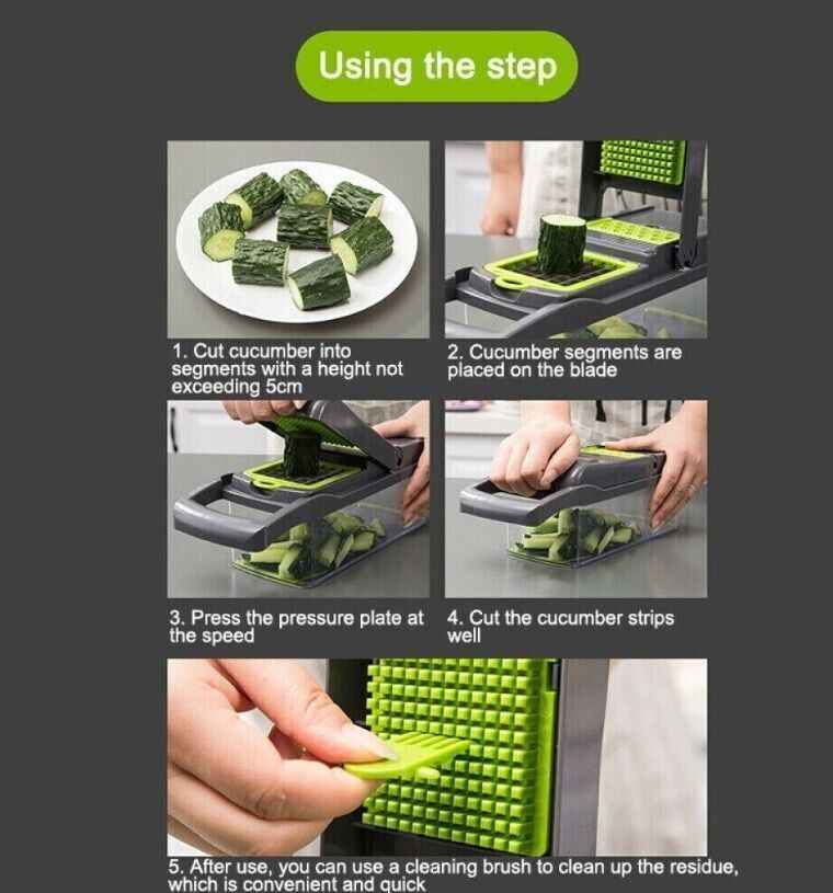 Vegetable Chopper 16 In 1 , Salad Fruit Vegetable Food Chopper Slicer Peeler