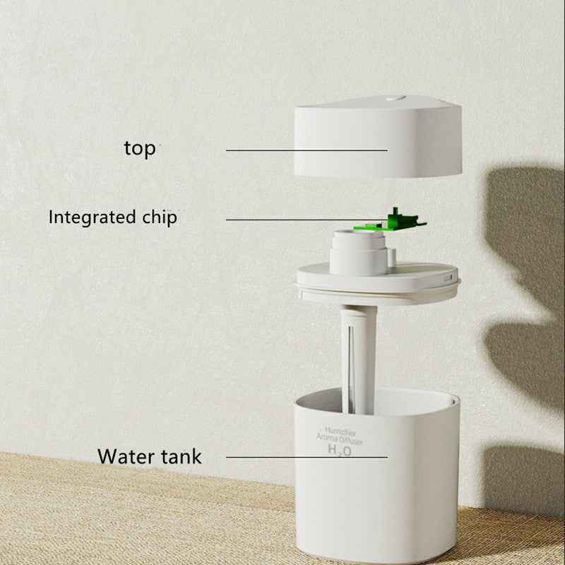 Mini USB Humidifier with LED Night Light – Cool Mist USB Personal Desktop Humidifier for Car and Home, Colorful Night Sprayer and Essential Oil Diffuser