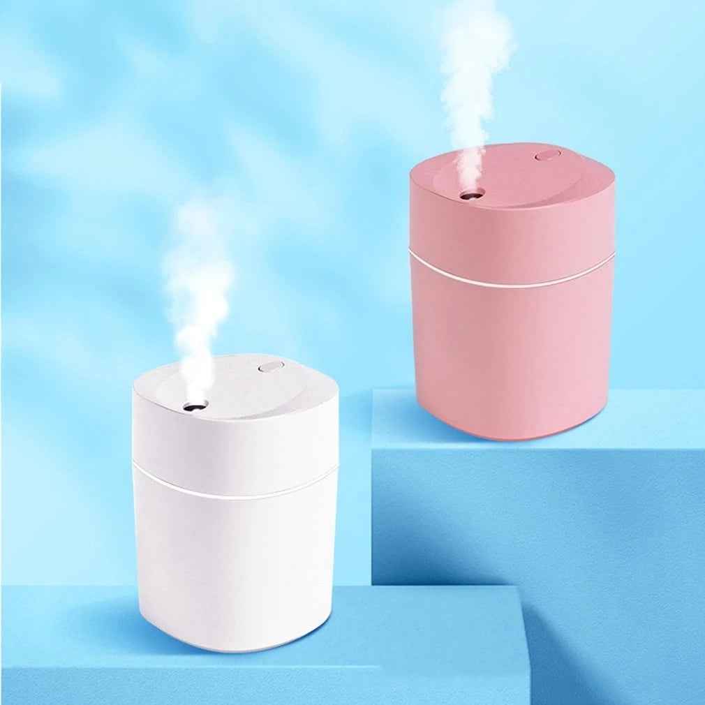 Mini USB Humidifier with LED Night Light – Cool Mist USB Personal Desktop Humidifier for Car and Home, Colorful Night Sprayer and Essential Oil Diffuser
