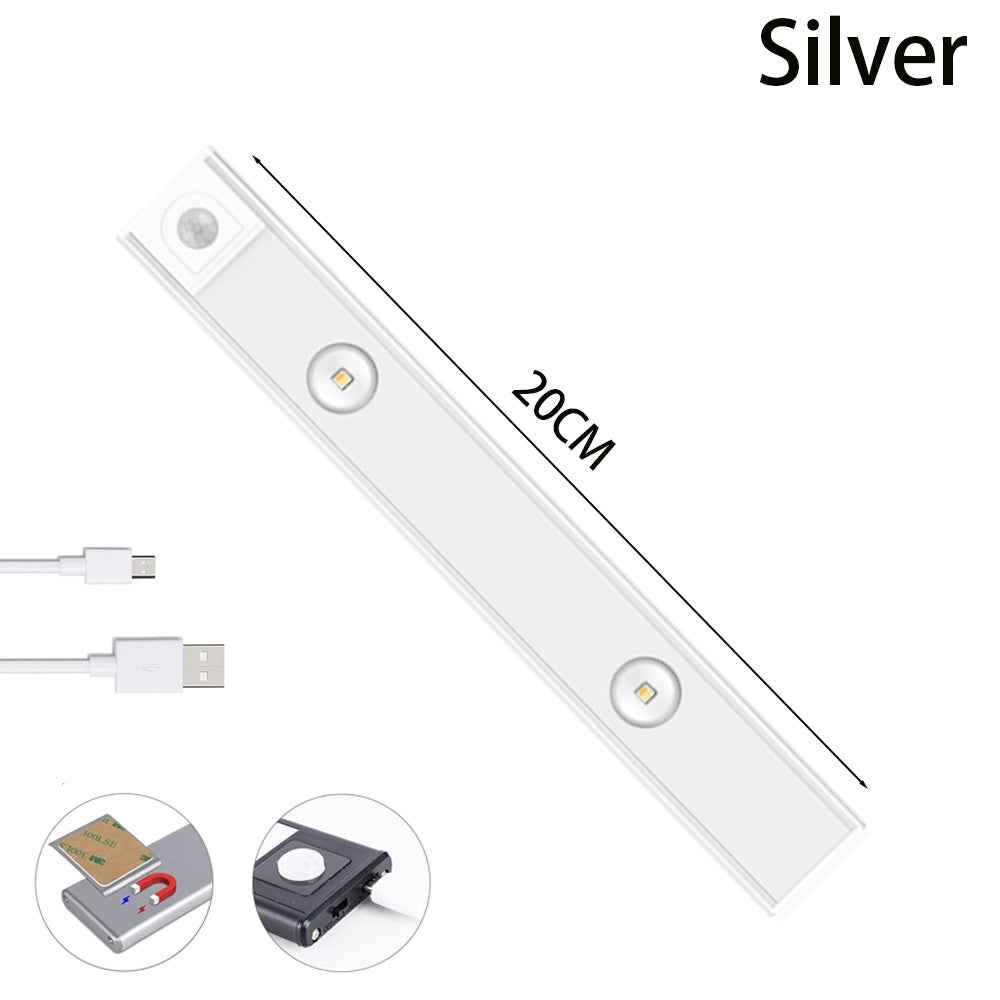 USB LED Night Light Motion Sensor Wireless Thin LED Wine Cooler Light For Kitchen Cabinet Bedroom Wardrobe Indoor Lighting