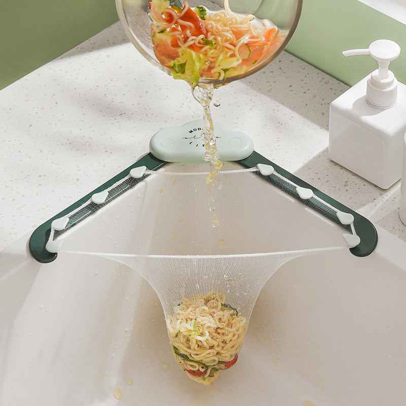 Creative Cloud Disposable Sink Filter Rack - Kitchen Sink Garbage Filter Mesh Bag Anti-Blocking Strainer Gadget