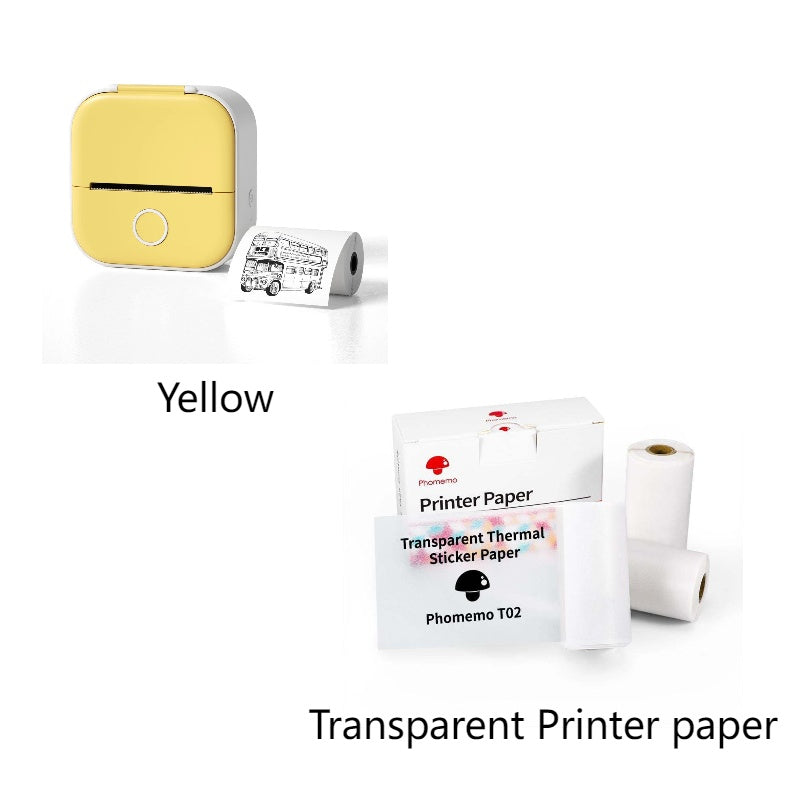 Portable Pocket Printer - Mini Thermal Photo and Label Printer, Bluetooth-Compatible for Home and School Use