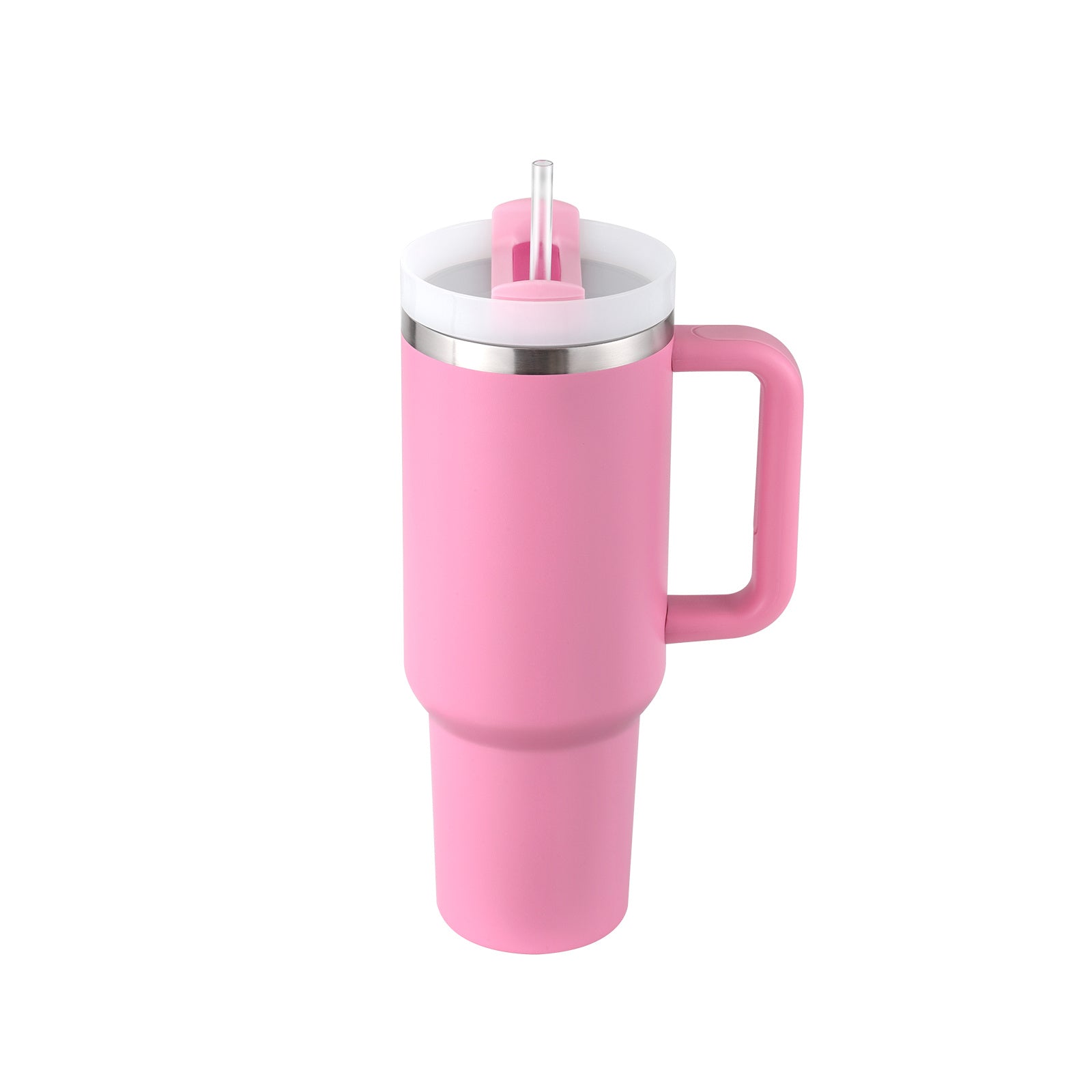 40 Oz Tumbler With Handle Straw Insulated, Stainless Steel Spill Proof Vacuum Coffee Cup Tumbler With Lid Tapered Mug Gifts For Valentine Lover Suitable For Car Gym Office Travel - 𝙷𝙾𝙼𝙴𝙸𝚂𝚃𝙰