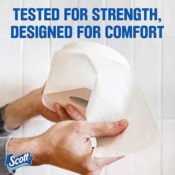 Scott ComfortPlus Toilet Paper - 12 Double Rolls, 231 Sheets per Roll, Septic-Safe, 1-Ply Bathroom Tissue