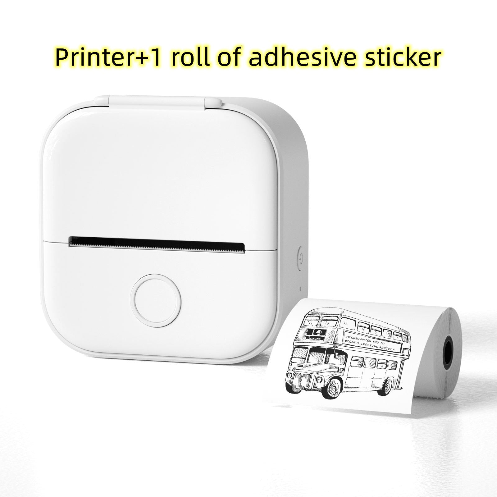 Portable Pocket Printer - Mini Thermal Photo and Label Printer, Bluetooth-Compatible for Home and School Use