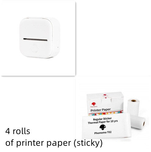 Portable Pocket Printer - Mini Thermal Photo and Label Printer, Bluetooth-Compatible for Home and School Use